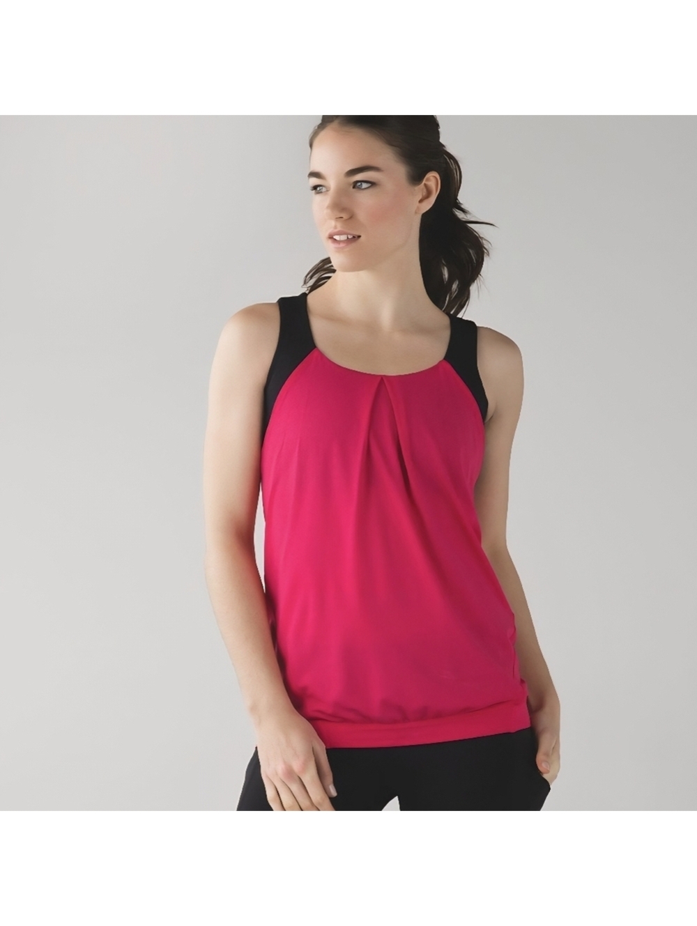 Lululemon Nouveau Limits TankBoom Juice / Black Womens 4
